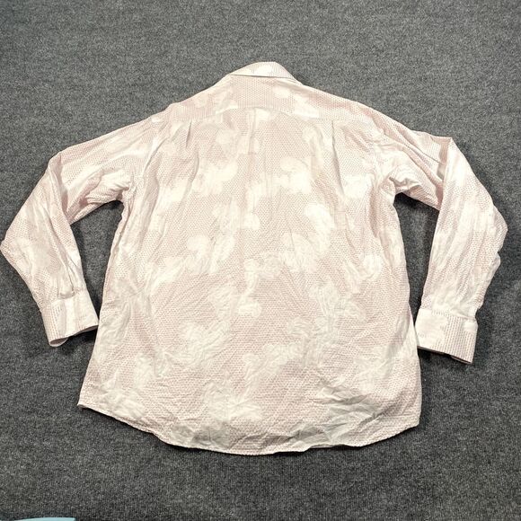 Visconti Uomo Mens XL Disco Button Shirt Paisley All Over Print 2 Ply Mercerized - Picture 6 of 8